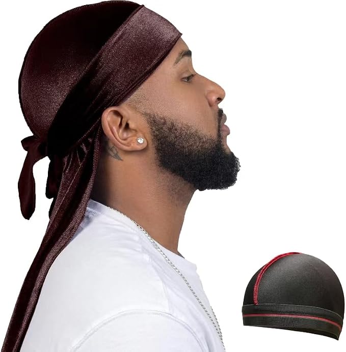 Velvet Durag for Men Wave Cap Velvet Dorag for Men, Women 360 Wave