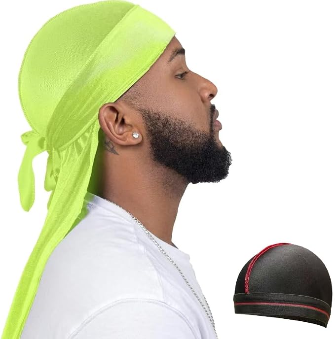 Velvet Durag for Men Wave Cap Velvet Dorag for Men, Women 360 Wave