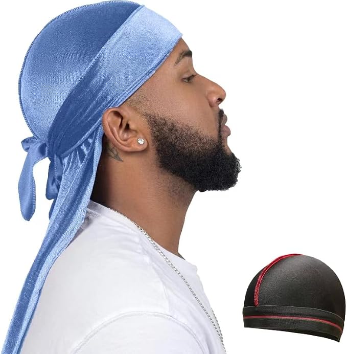 Velvet Durag for Men Wave Cap Velvet Dorag for Men, Women 360 Wave