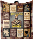 ACBEAT African American Black Gifts for Men, Afro Black Men Blanket 60"X 50"