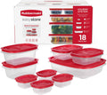 Rubbermaid Easy store Large Containers, 18-Piece Set, Food Storage Containers with Lids